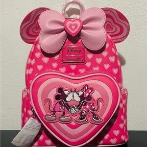 Loungefly Disney Minnie Mouse Valentine Heart Mini Backpack NWT!